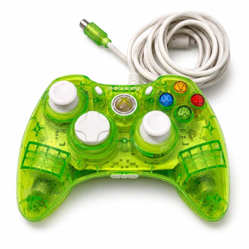 Rock Candy Wired Controller for Xbox 360 Lime Green Transparent PDP PL-3760